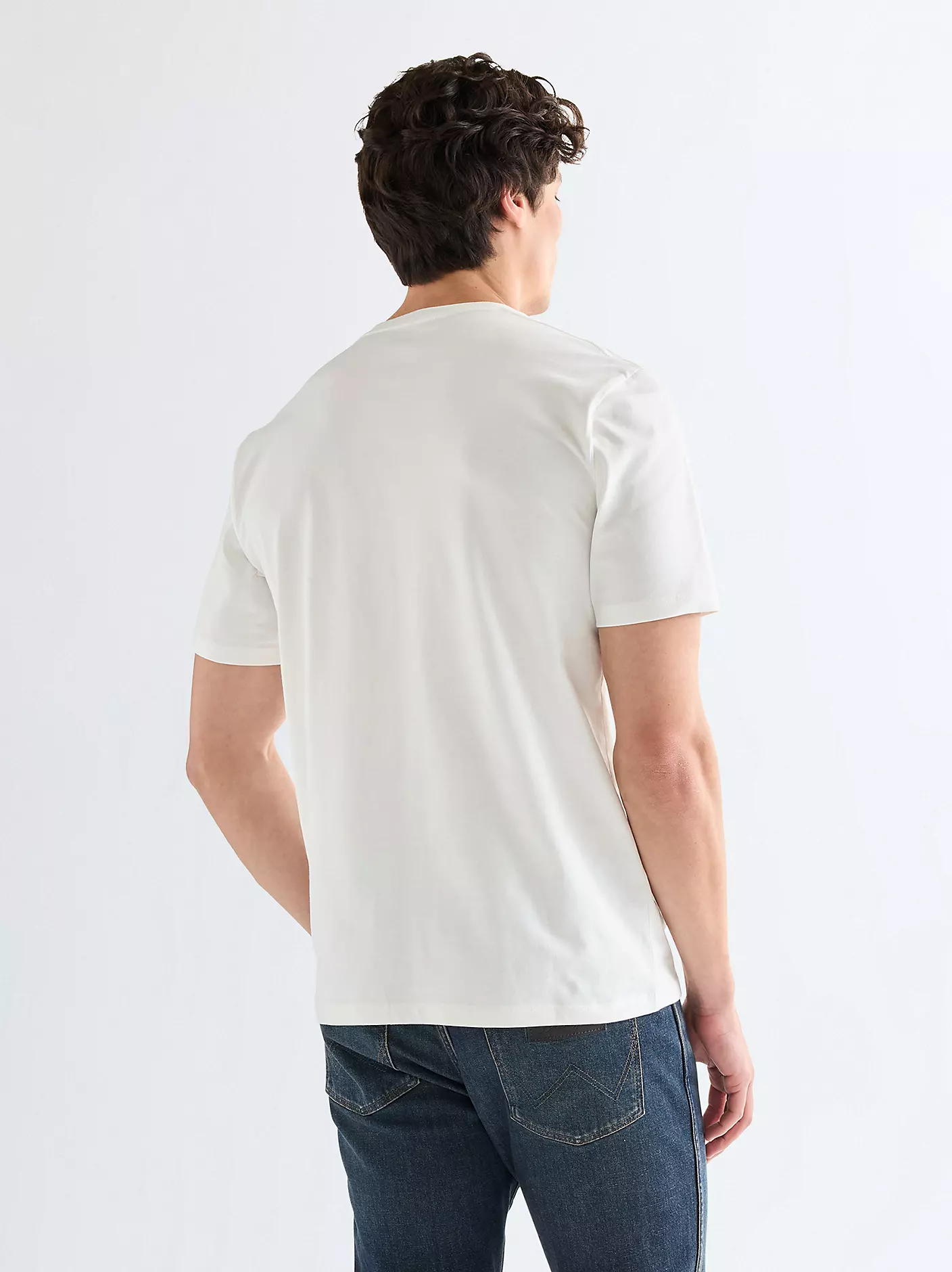 MĘSKIE KOSZULKA WRANGLER AMERICANA TEE WORN WHITE 112377951