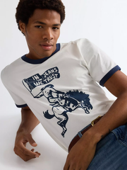 MĘSKIE KOSZULKA WRANGLER RINGER TEE WORN WHITE 112378009