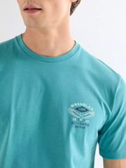MĘSKIE KOSZULKA WRANGLER SMALL AMERICANA TEE BRITTANY BLUE 112377983