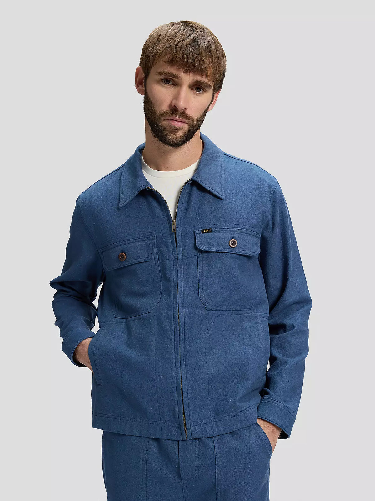MĘSKIE KURTKA LEE UTILITY JACKET ACADEMY BLUE 112378287