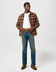MĘSKIE PASEK WRANGLER WESTERN STITCH BELT COGNAC 112372621