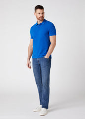 MĘSKIE POLO WRANGLER SS POLO WRANGLER BLUE W7MJK4X05 112131943