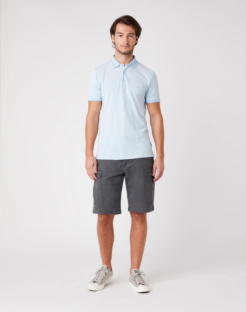 MĘSKIE POLO WRANGLER SS REFINED POLO CERULEAN BLUE W7AFKHXVT 112131336