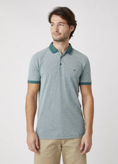 MĘSKIE POLO WRANGLER SS REFINED POLO MALLARD GREEN W7AFKHG28 112131333