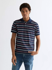 MĘSKIE POLO WRANGLER STRIPE POLO SHIRT NAVY 112378537