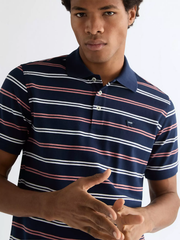 MĘSKIE POLO WRANGLER STRIPE POLO SHIRT NAVY 112378537