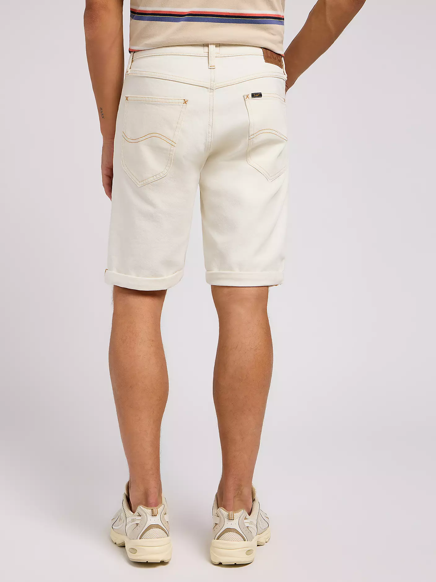 MĘSKIE SPODENKI JEANSOWE LEE 5 POCKET SHORT CLEAN WHITE 112349236