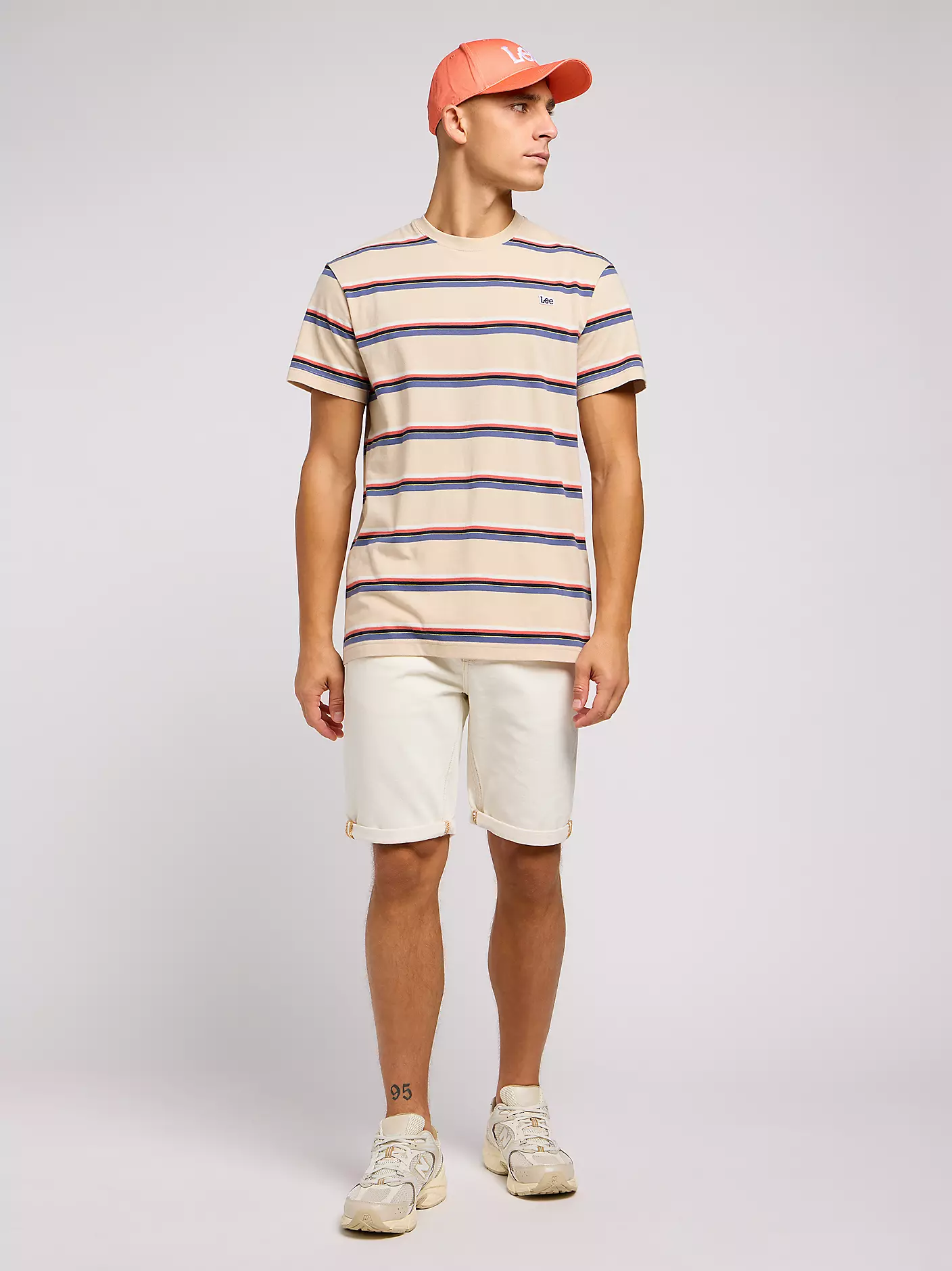 MĘSKIE SPODENKI JEANSOWE LEE 5 POCKET SHORT CLEAN WHITE 112349236