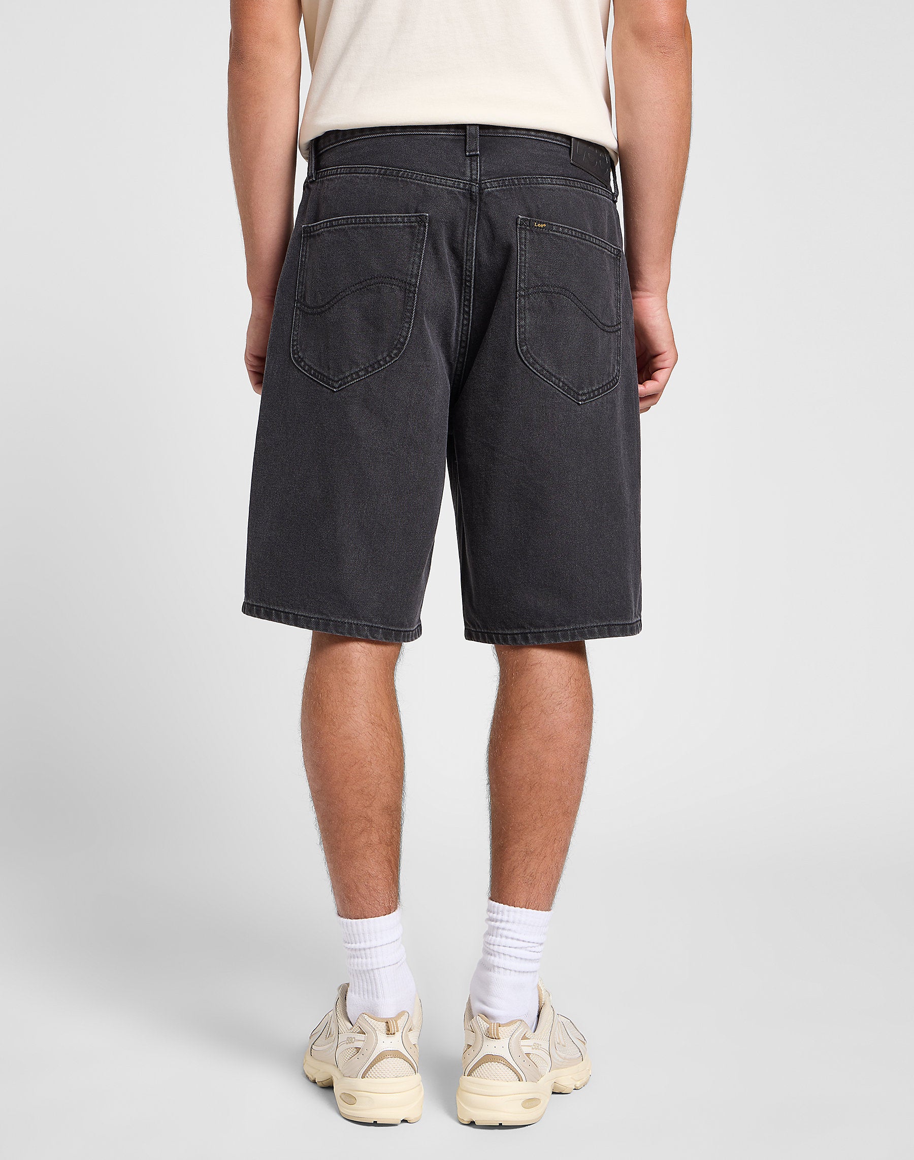 Męskie Spodenki Lee Asher Short Black Worn In 112365747