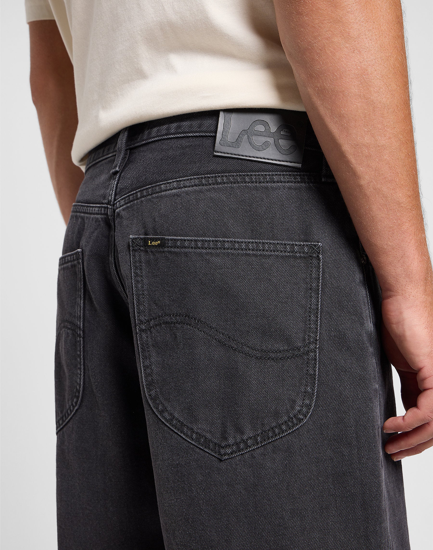 Męskie Spodenki Lee Asher Short Black Worn In 112365747