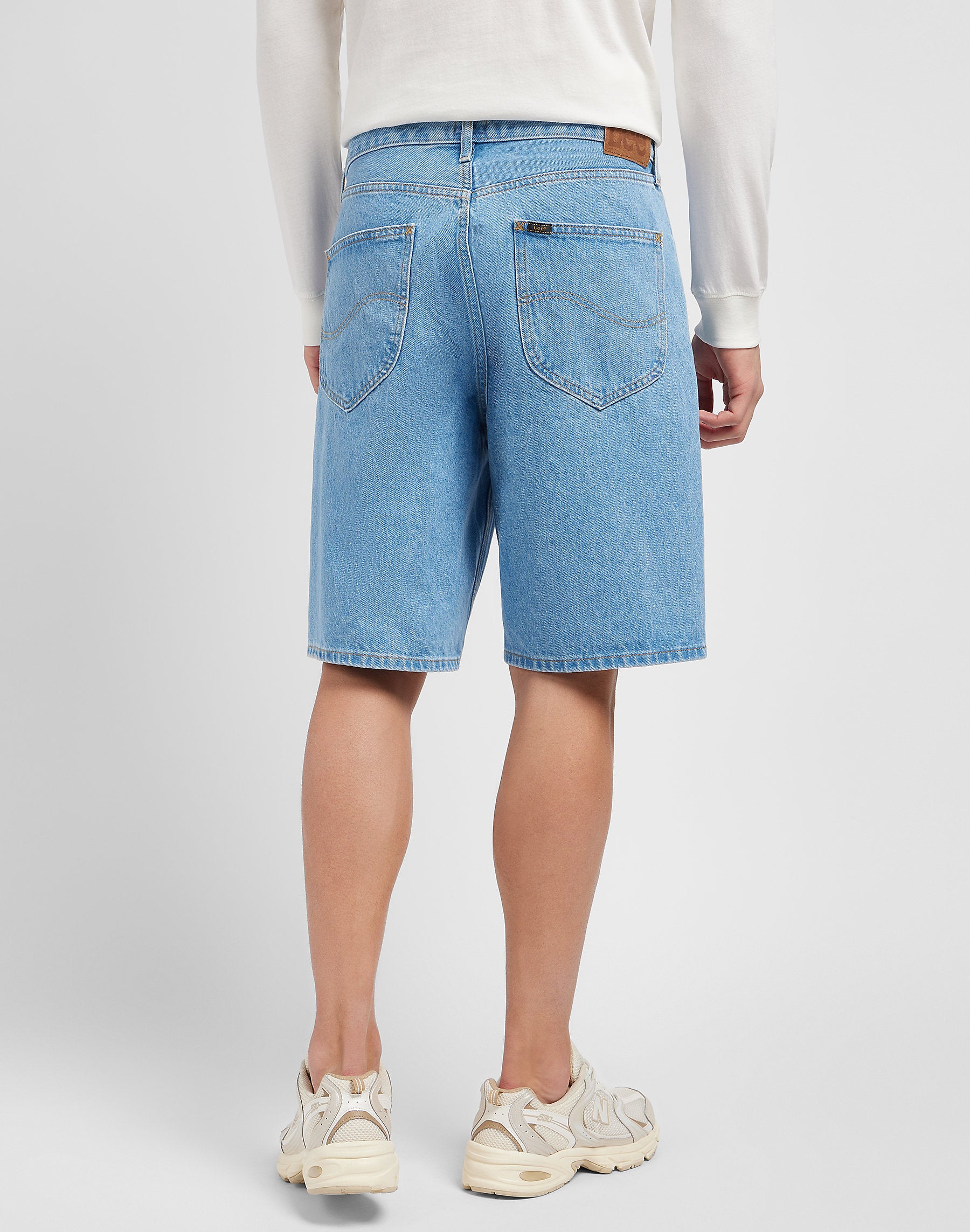 Męskie Spodenki Jeansowe Lee Asher Short Bleach Wash 112349332