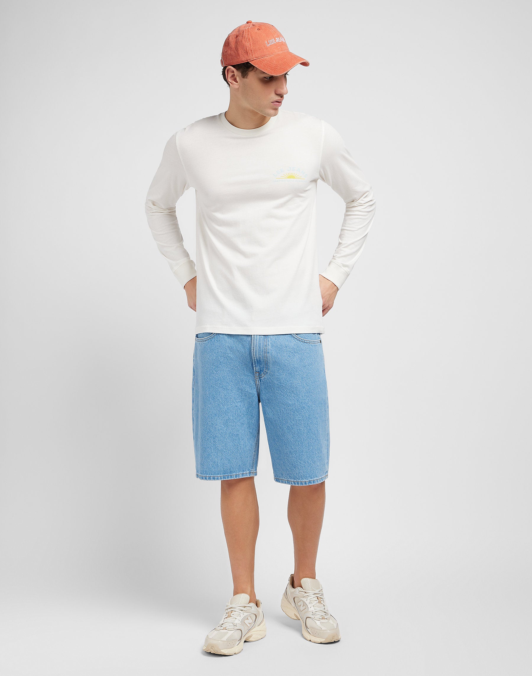 Męskie Spodenki Jeansowe Lee Asher Short Bleach Wash 112349332