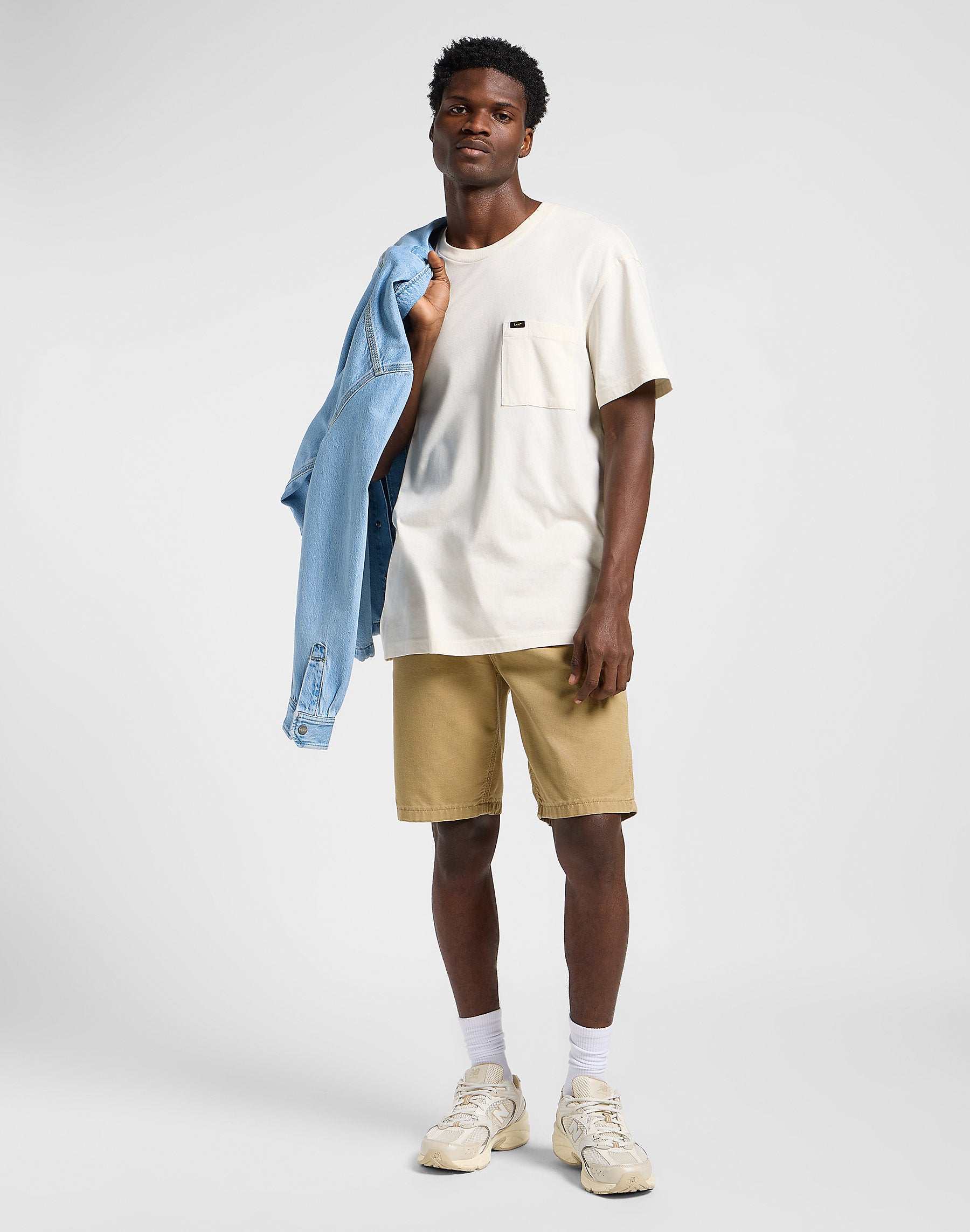 Męskie Spodenki Lee Carpenter Short Oscar Khaki 112364158