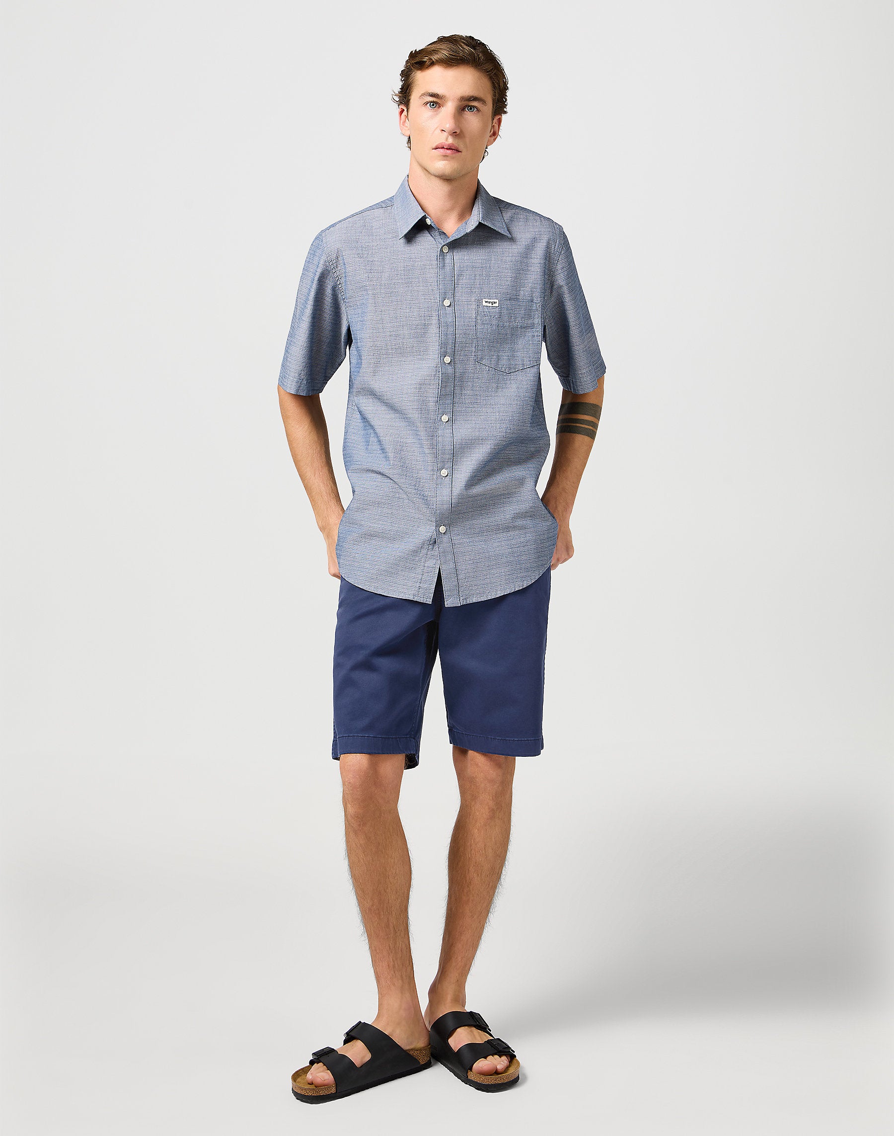 Męskie Spodenki Wrangler Chino Short Navy 112362348