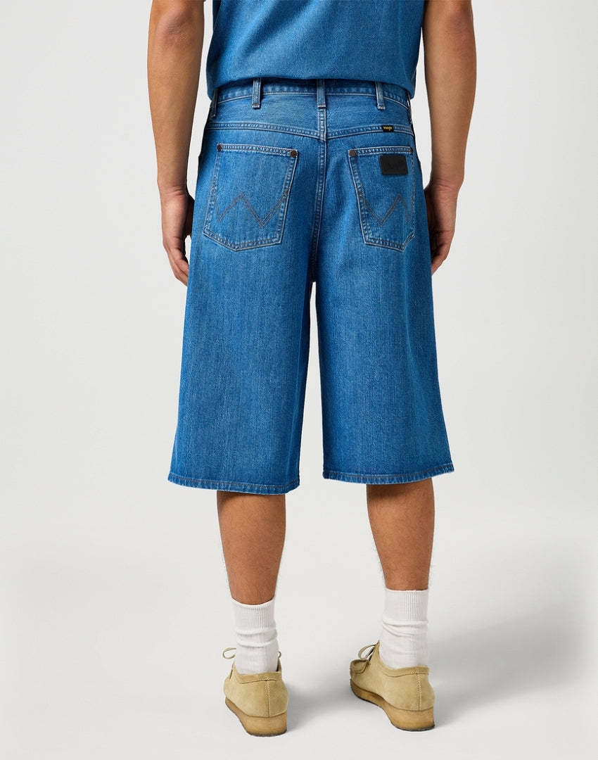 MESKIE SPODENKI WRANGLER JORT SHORTS MID STONE 112362509