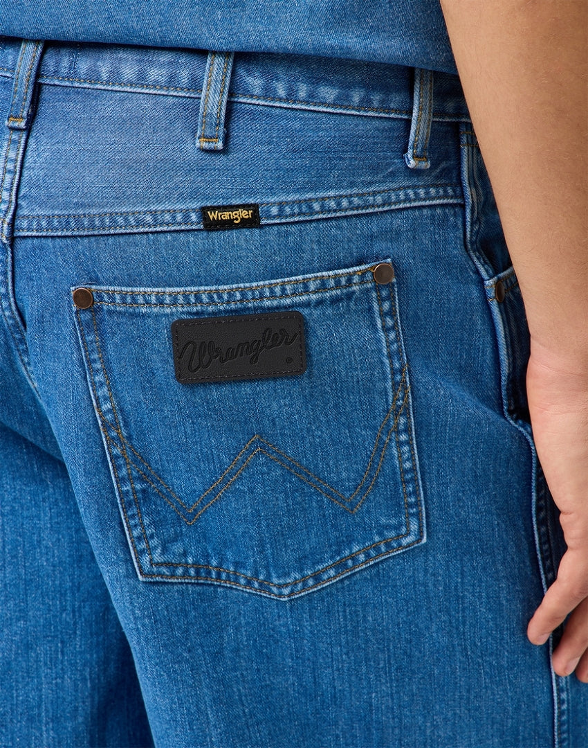 MESKIE SPODENKI WRANGLER JORT SHORTS MID STONE 112362509