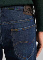 Męskie Spodnie Jeansowe Lee Daren Zip Fly Regular Straight Dark Bluegrass L707KNUK 112118225