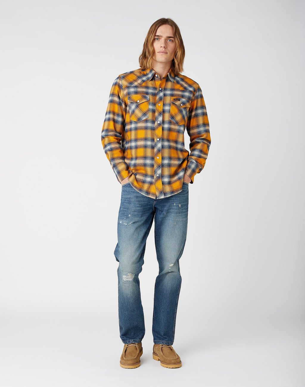 MĘSKIE SPODNIE JEANSOWE WRANGLER GREENSBORO ROUGH RIDER W15QY1367 112141202