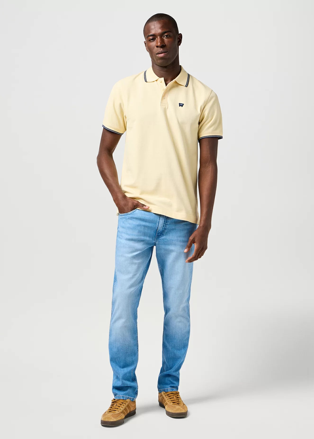 MESKIE SPODNIE JEANSOWE WRANGLER GREENSBORO SLATE SHADE 112362439