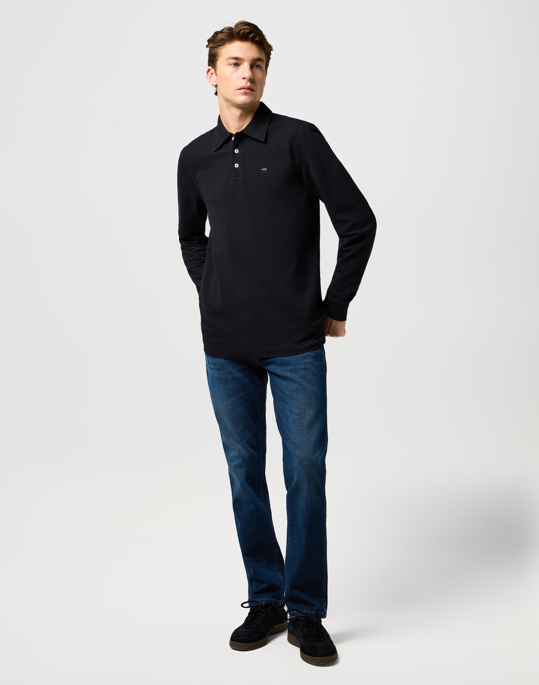Meskie Spodnie Jeansowe Wrangler Larston Obsidian 112371372