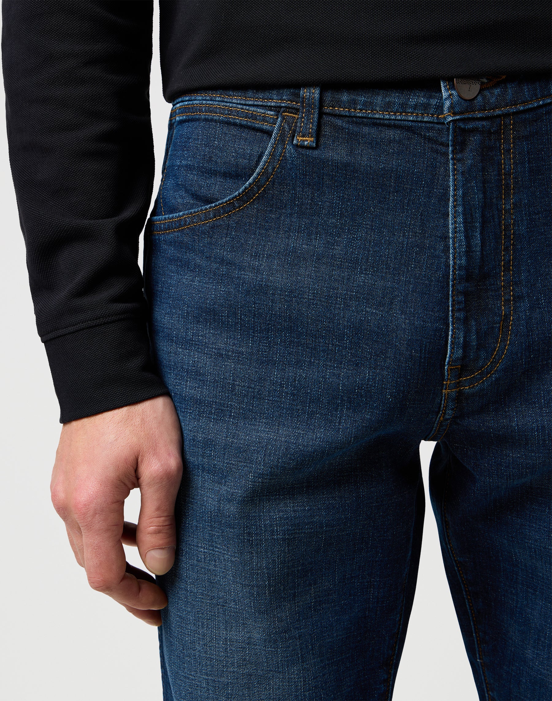 Meskie Spodnie Jeansowe Wrangler Larston Obsidian 112371372