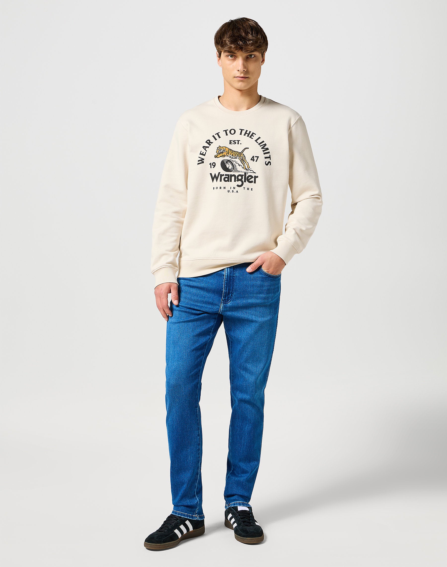 MĘSKIE SPODNIE JEANSOWE WRANGLER RIVER STERLING 112356838