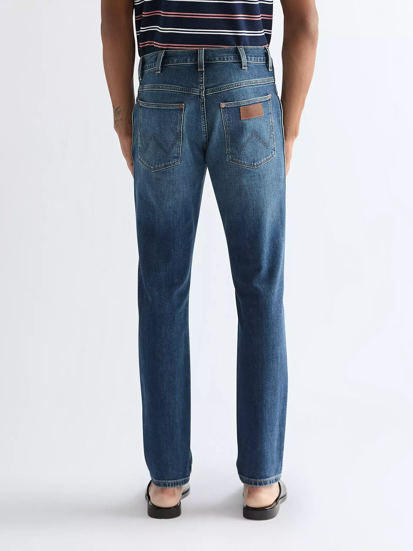 MĘSKIE SPODNIE JEANSOWE WRANGLER RIVER STORMFORGE BLUE 112378694