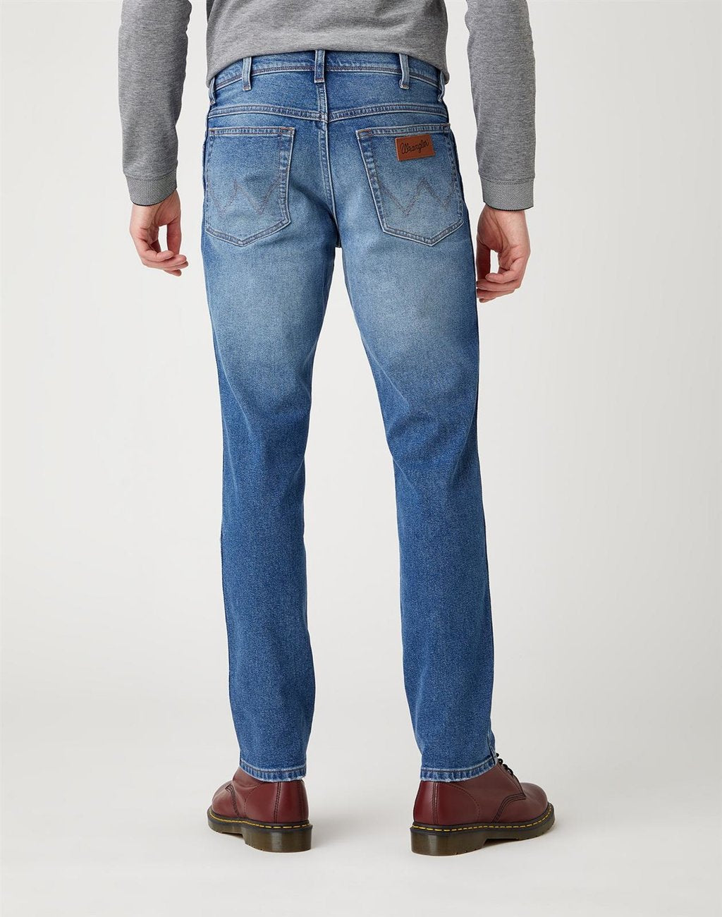 MĘSKIE SPODNIE JEANSOWE WRANGLER TEXAS SLIM BLUE CHILL W12SU898T 112141161