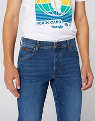 MĘSKIE SPODNIE JEANSOWE WRANGLER TEXAS SLIM GAME ON W12ST112E 112126517
