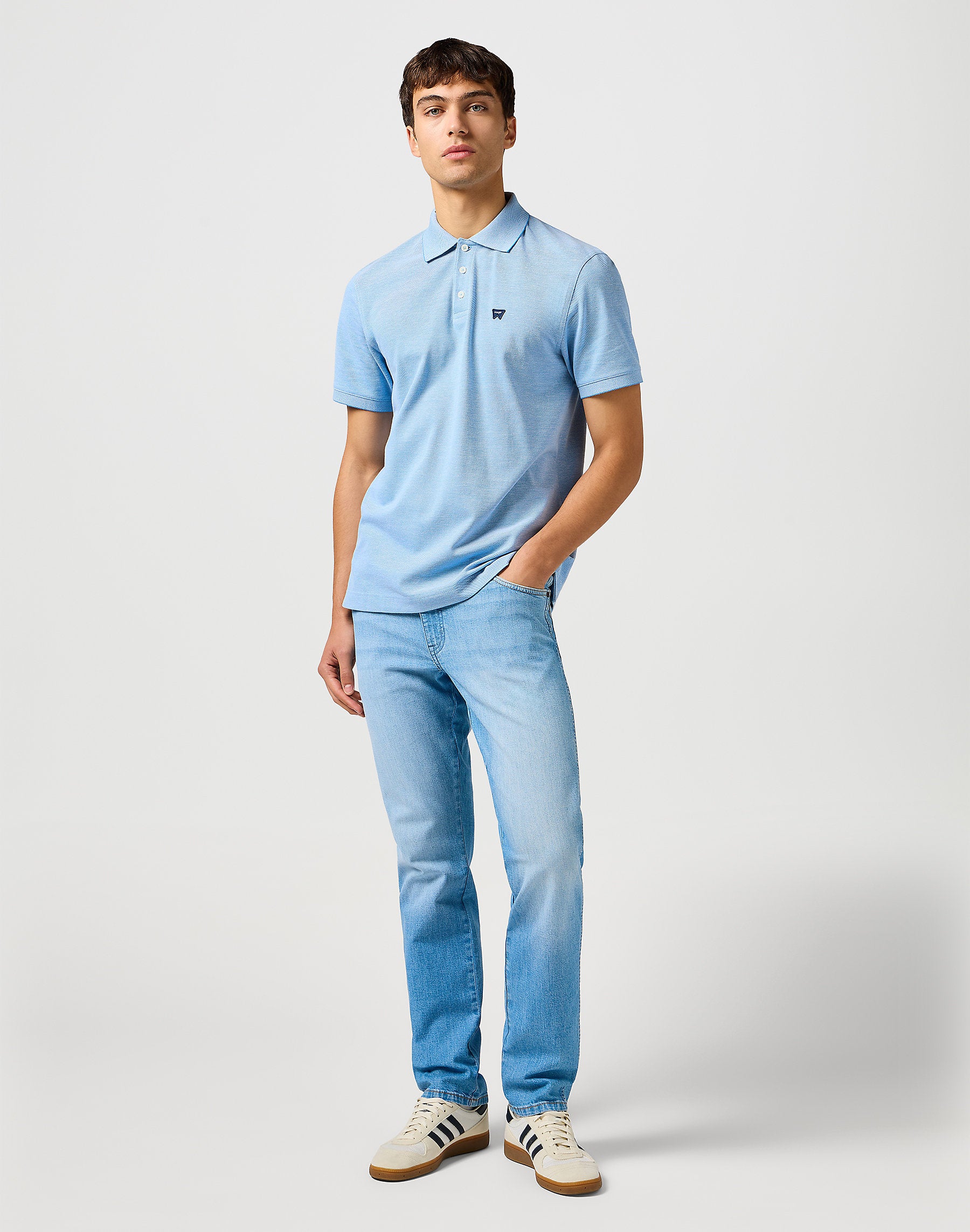 MĘSKIE SPODNIE JEANSOWE WRANGLER TEXAS SLIM SLATE SHADE 112362469