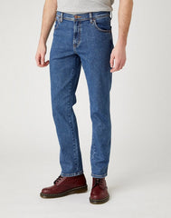 MĘSKIE SPODNIE JEANSOWE WRANGLER TEXAS SLIM STONEWASH W12S33010 112141144