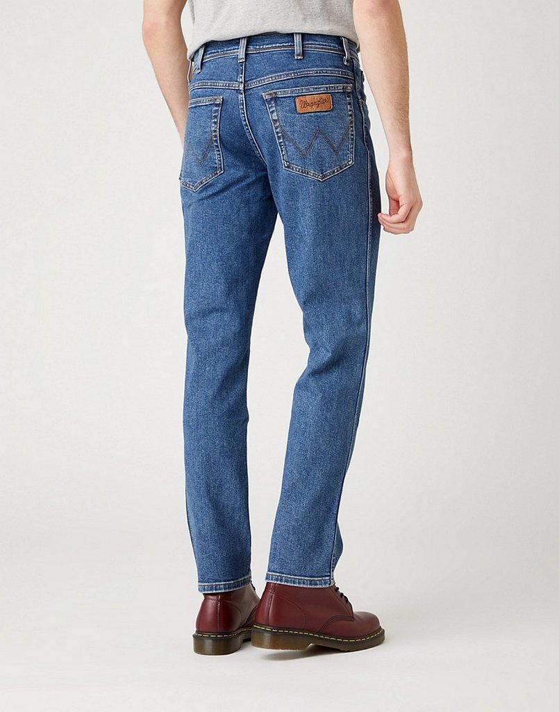 MĘSKIE SPODNIE JEANSOWE WRANGLER TEXAS SLIM STONEWASH W12S33010 112141144
