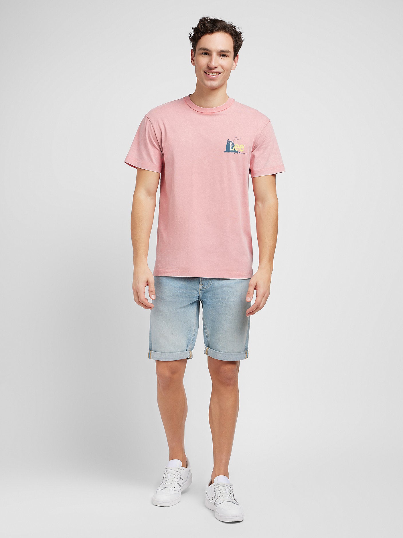 Męskie Spodenki Jeansowe Szorty Lee 5 Pocket Short Lake Rain 112349237