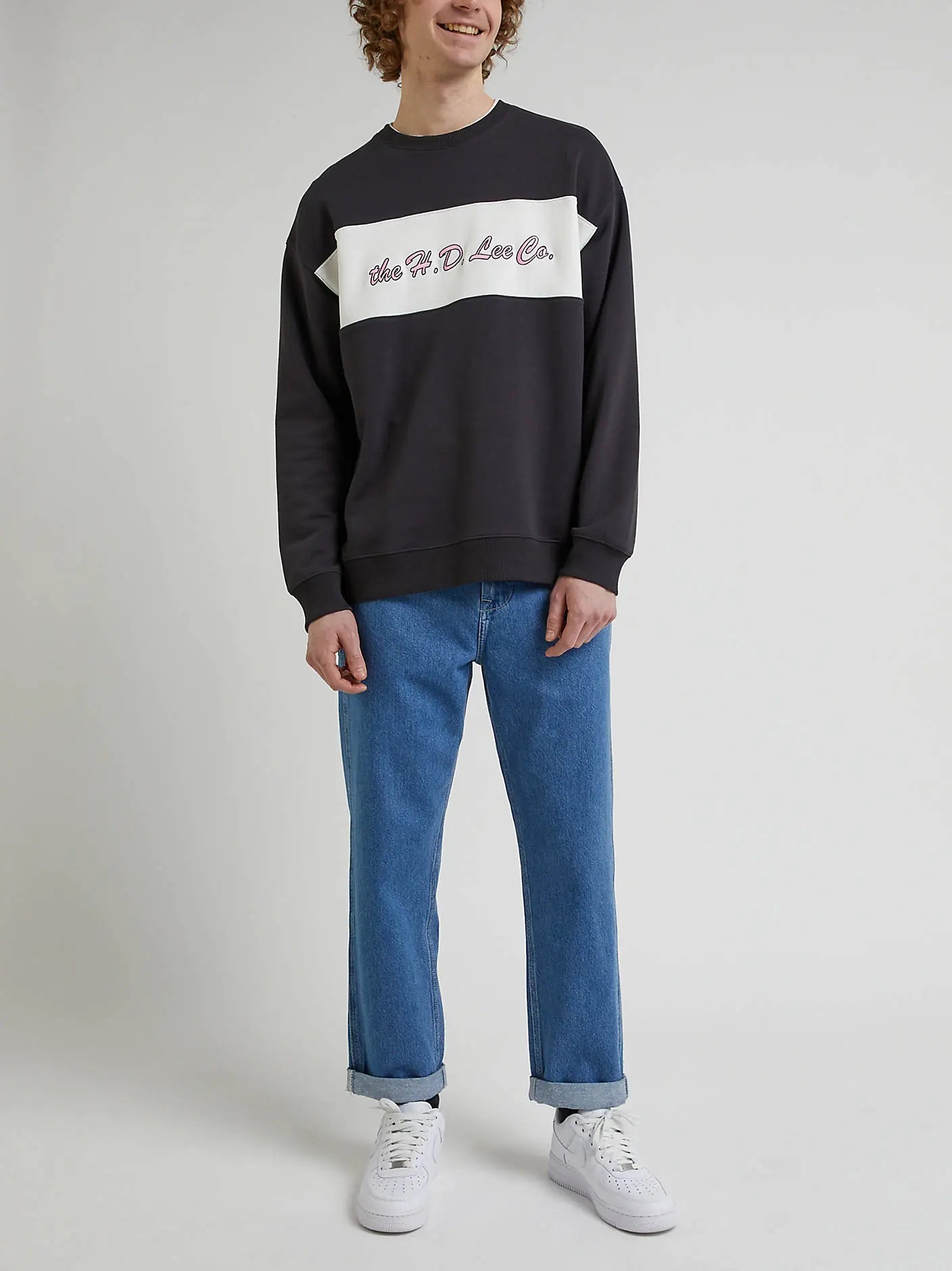 MESKIE SPODNIE LEE 90S PANT BLUE LINES MID 112332739