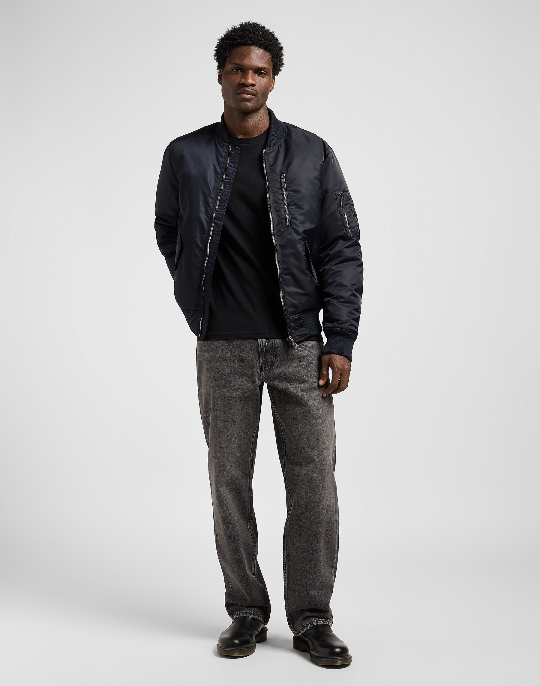 Meskie Spodnie Lee Asher Deep Obsidian 112370686