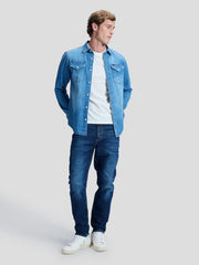MESKIE SPODNIE LEE AUSTIN MIDNIGHT BLUE 112355804