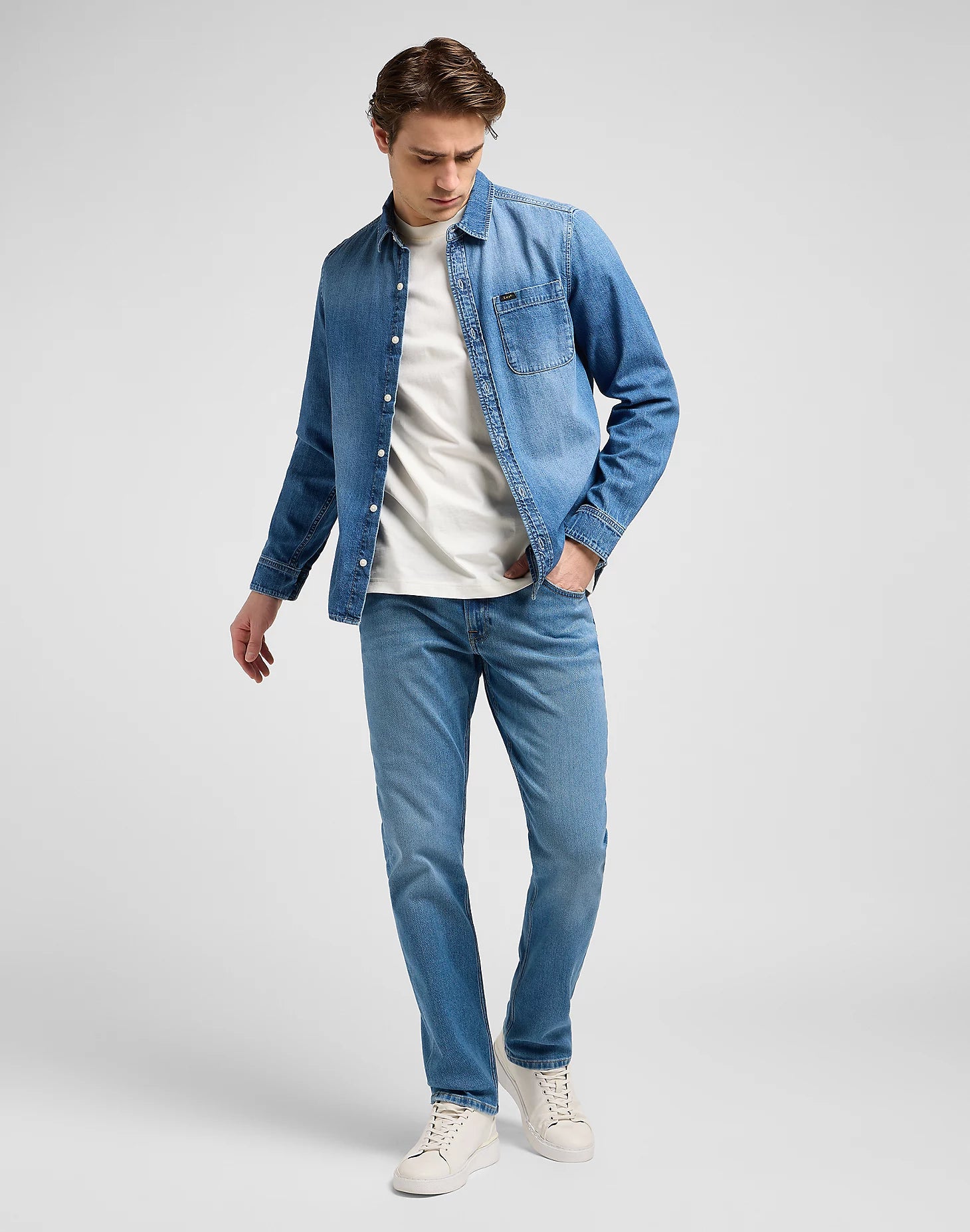 Meskie Spodnie Lee Brooklyn Straight Baleigh 112372639