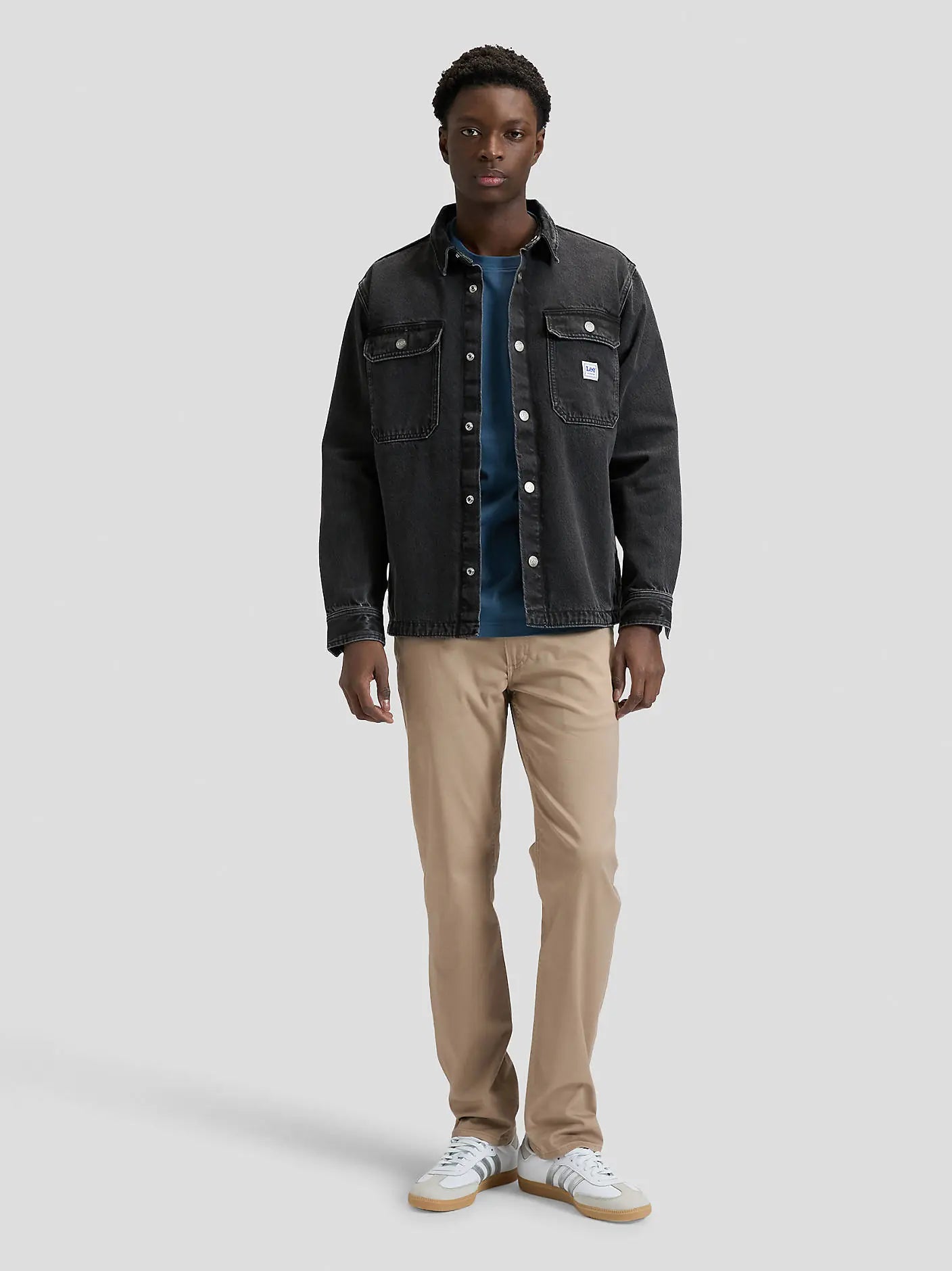 MESKIE SPODNIE LEE DAREN DARK TAUPE 112377682