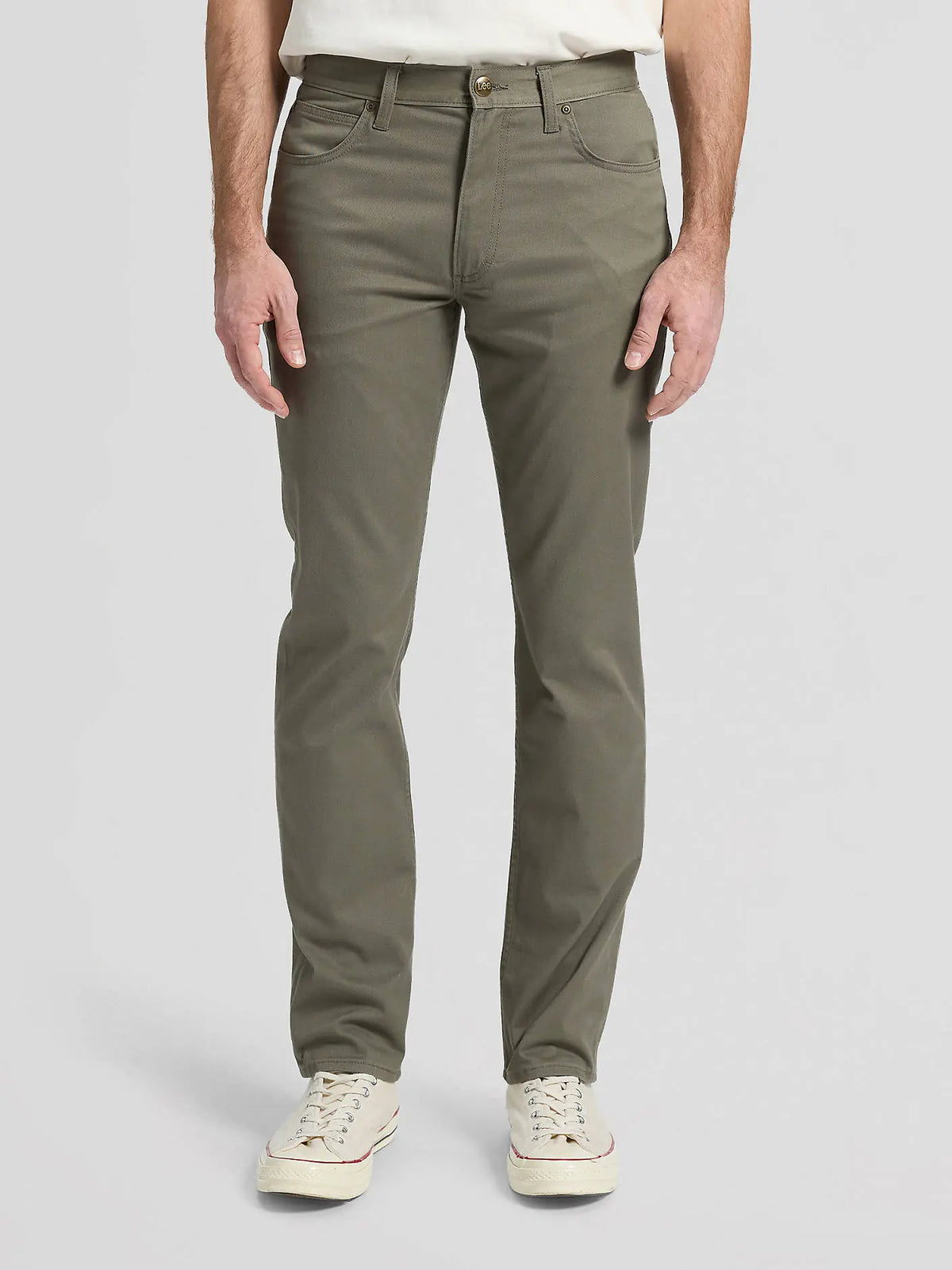 MESKIE SPODNIE LEE DAREN LICHEN OLIVE 112376405