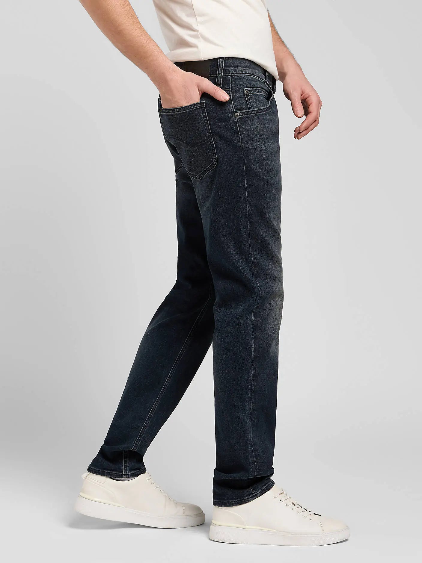 MESKIE SPODNIE LEE DAREN ZIP FLY BLUE MATTER 112371297