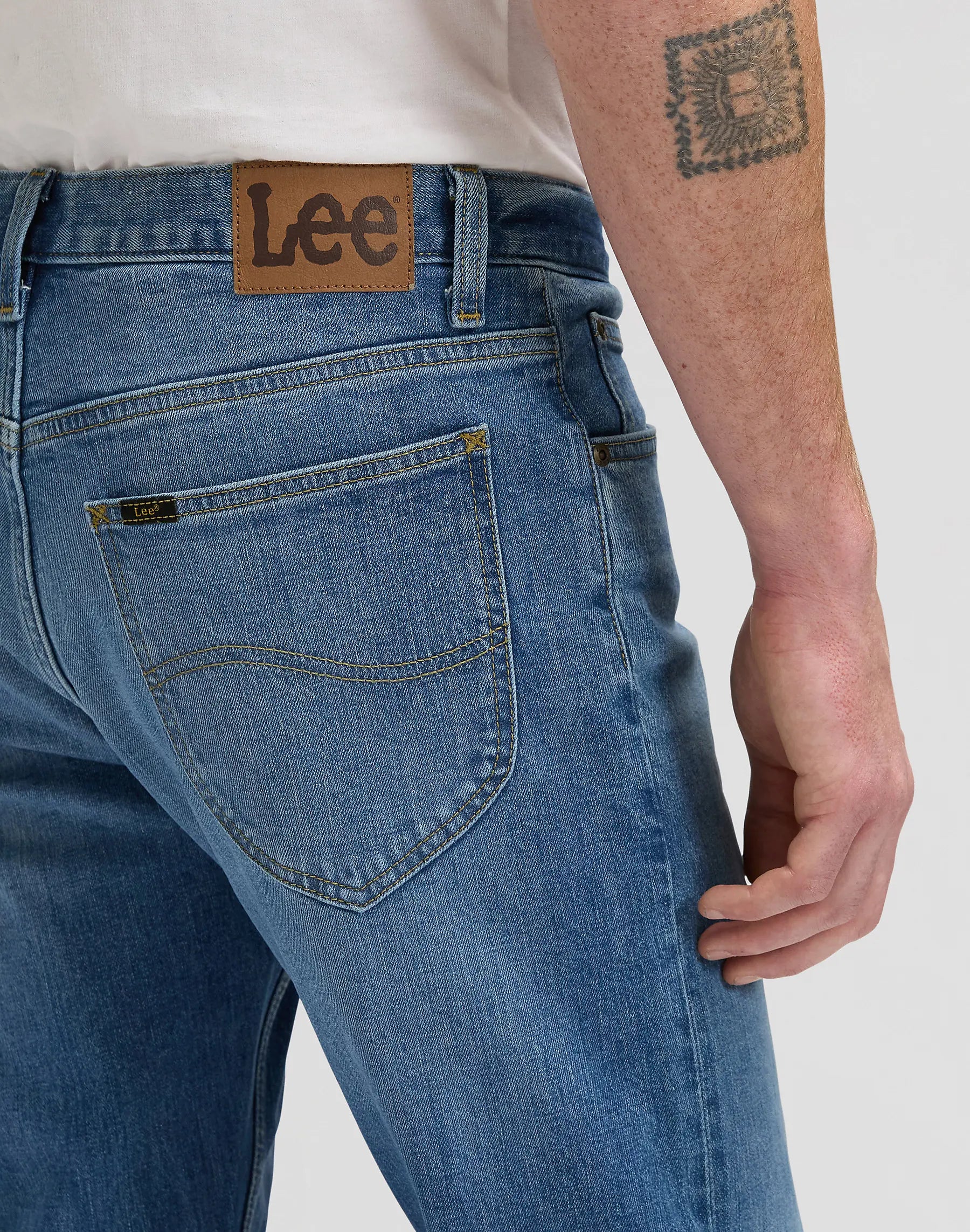 MĘSKIE SPODNIE LEE DAVID REGULAR TAPERED SELVEDGE BLUE FORCE 112380202
