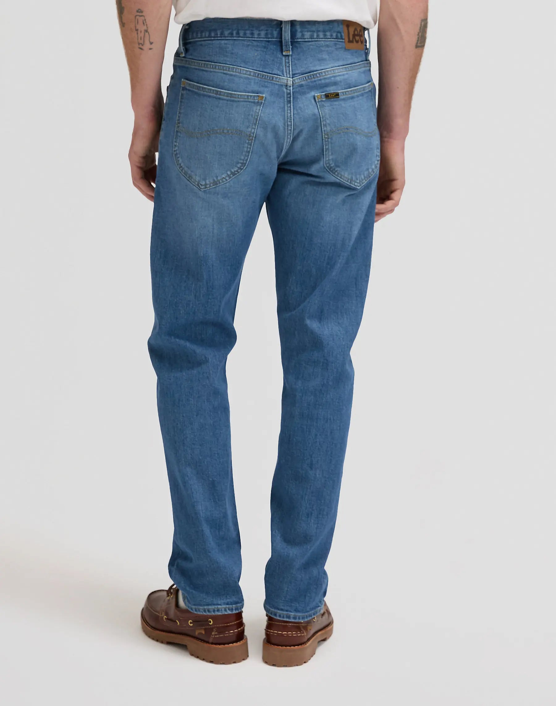 MĘSKIE SPODNIE LEE DAVID REGULAR TAPERED SELVEDGE BLUE FORCE 112380202