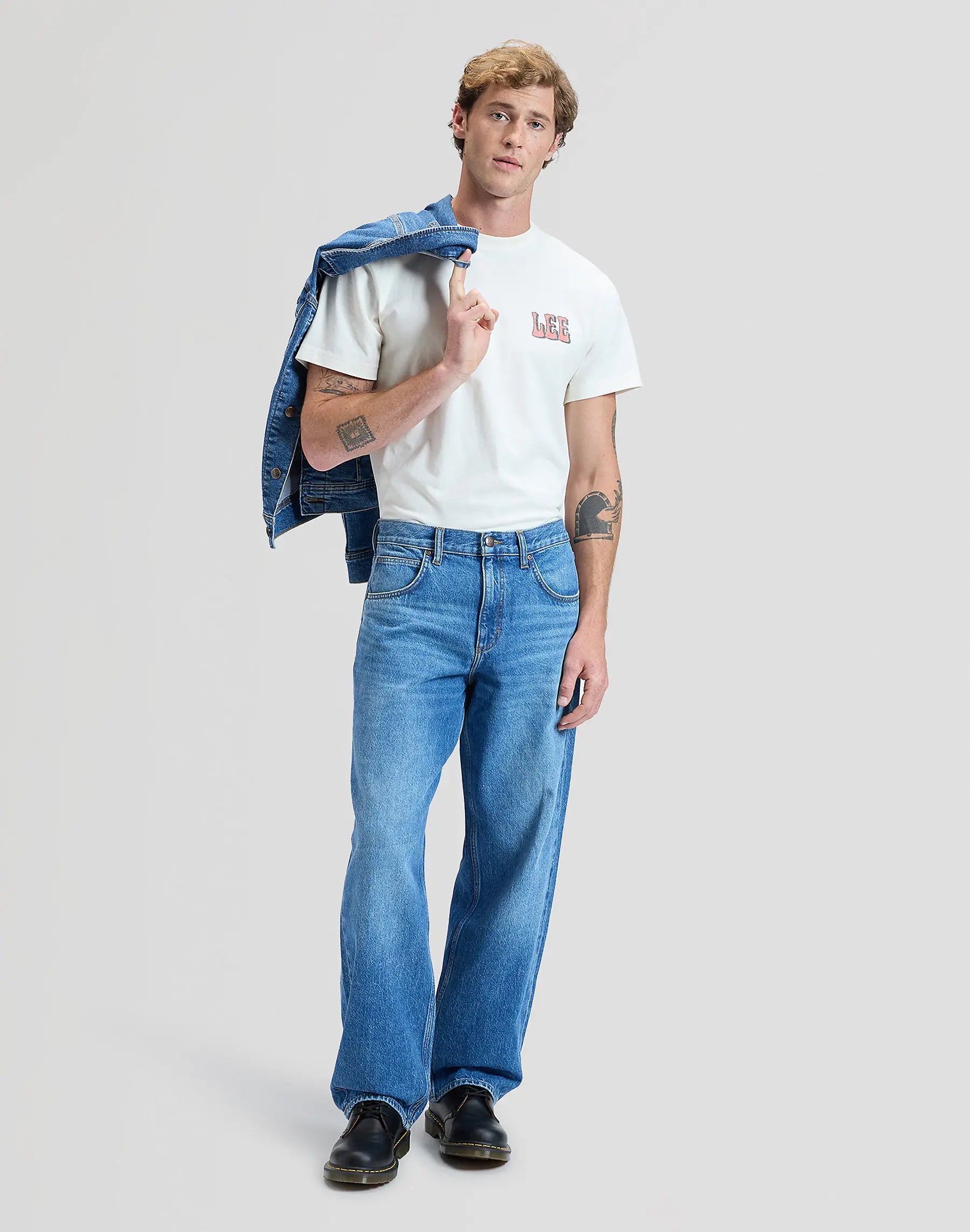 MESKIE SPODNIE LEE HENRY HYPER BLUE 112376341