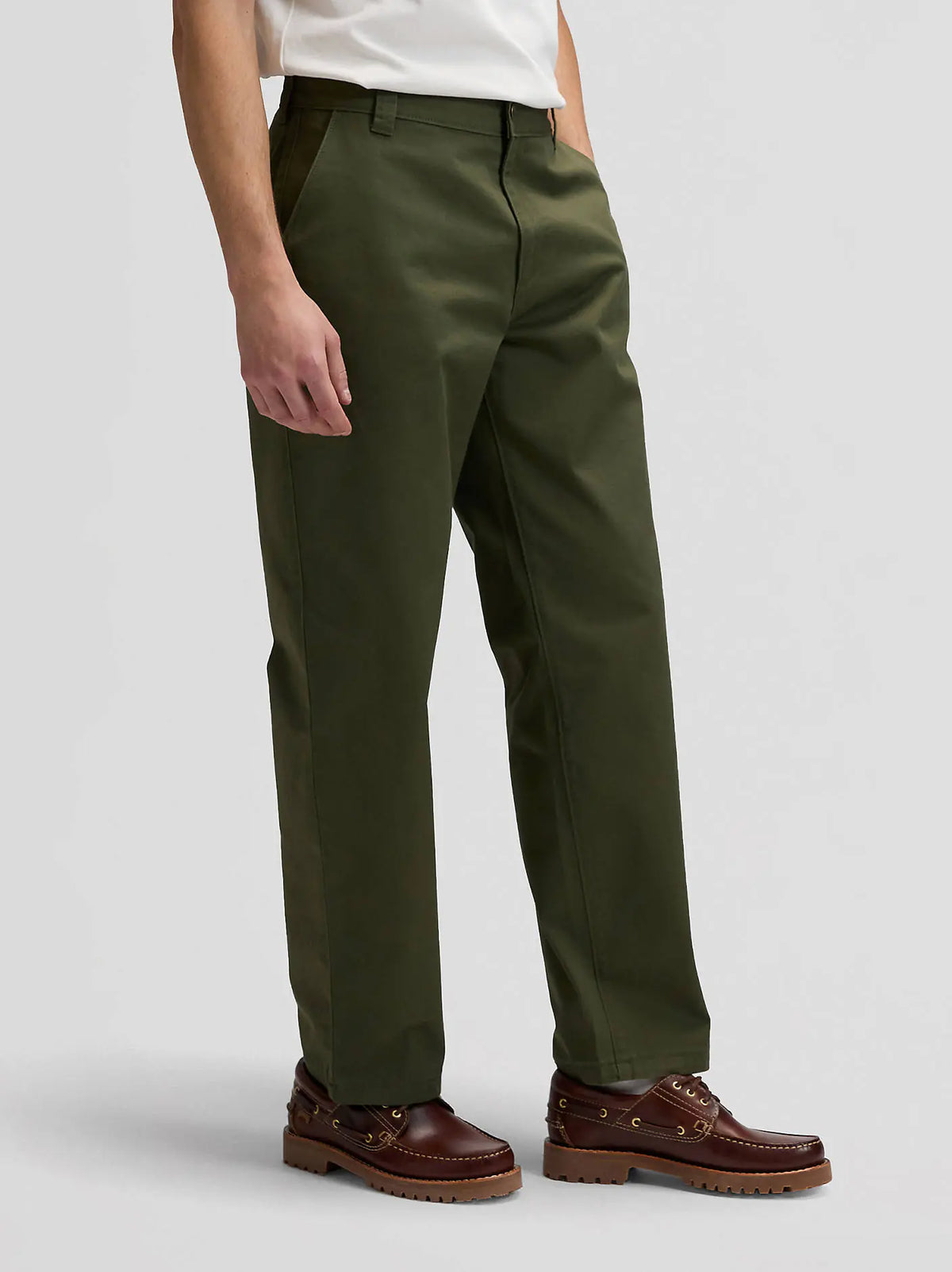 Meskie Spodnie Lee Loose Workwear Chino Oak Moss 112378739