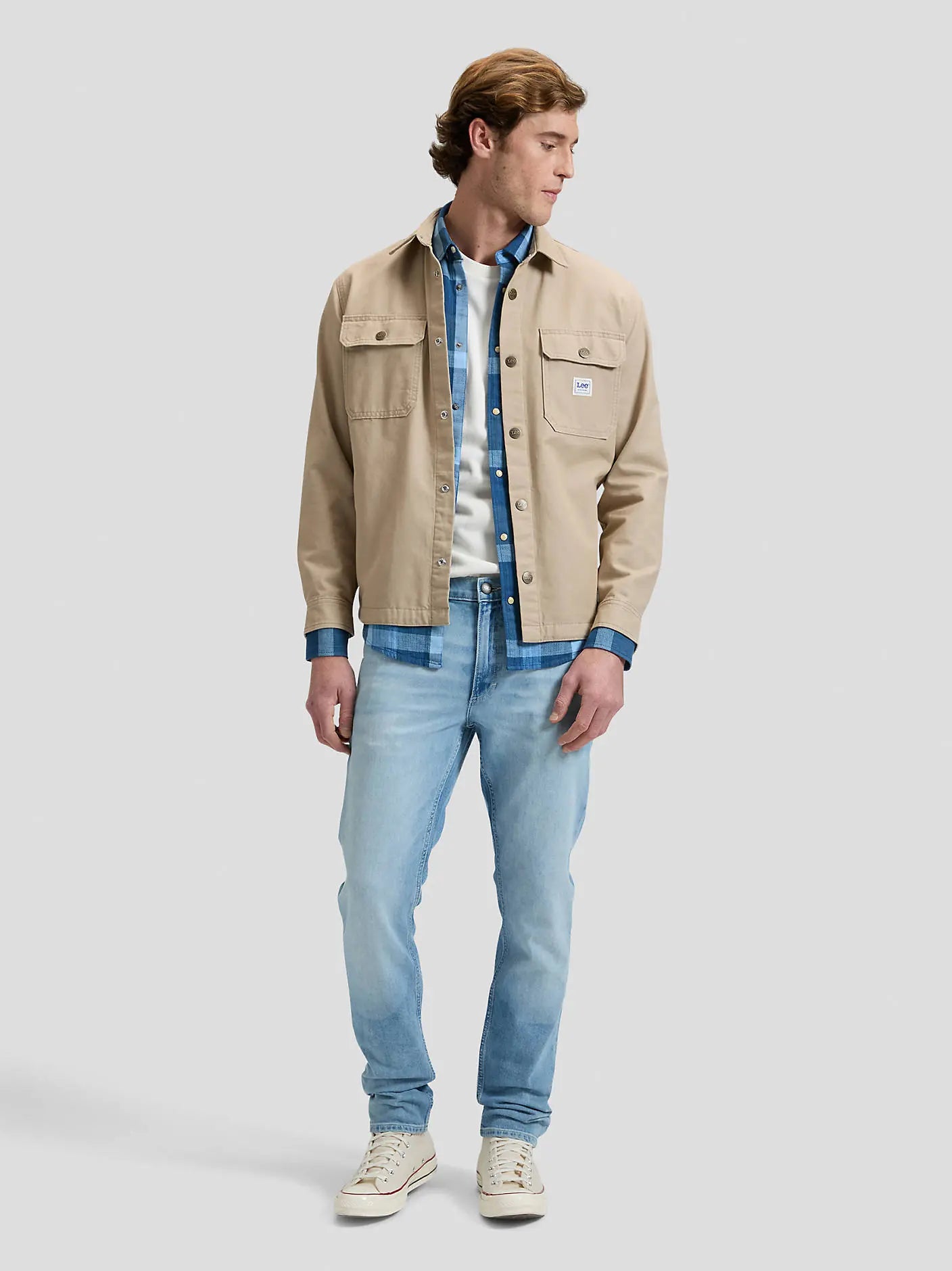 MESKIE SPODNIE LEE LUKE BLUE TIDE 112376383