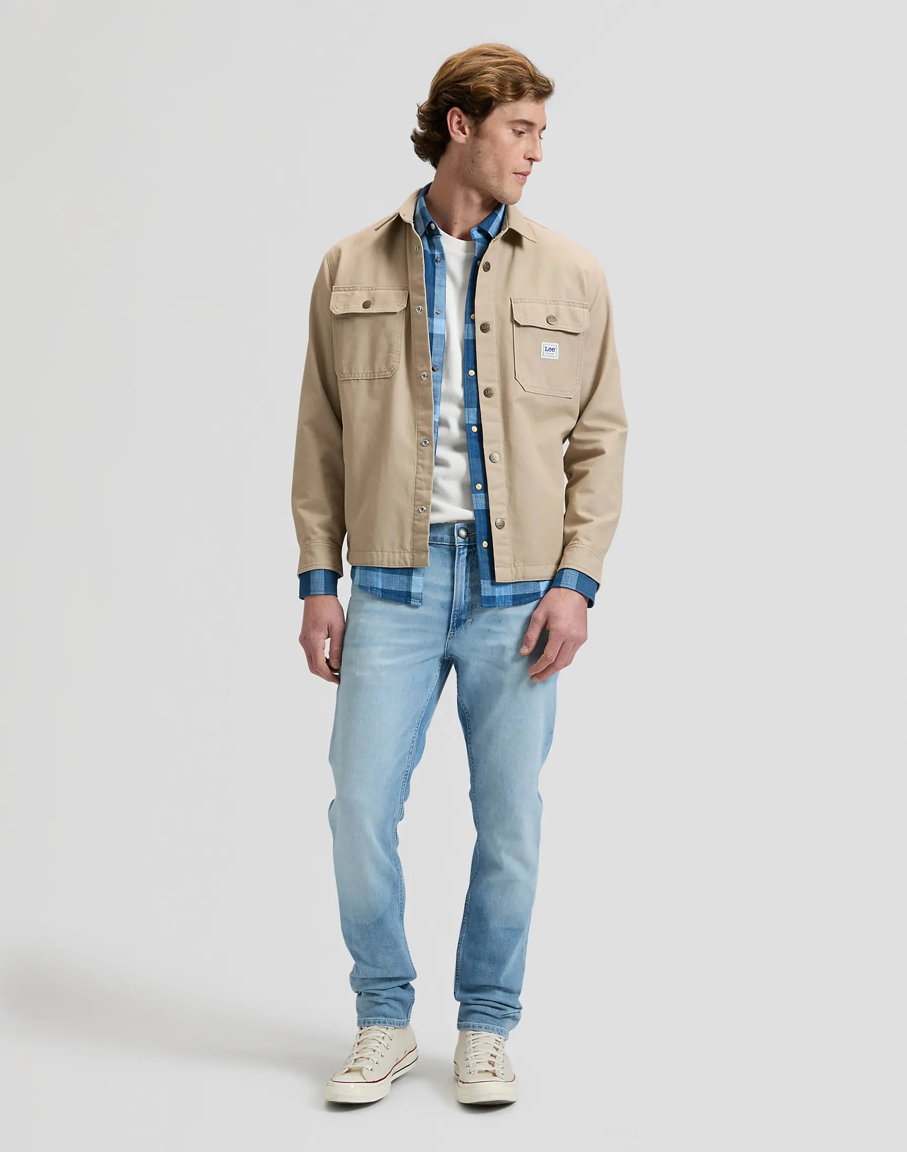 MESKIE SPODNIE LEE LUKE BLUE TIDE 112376383