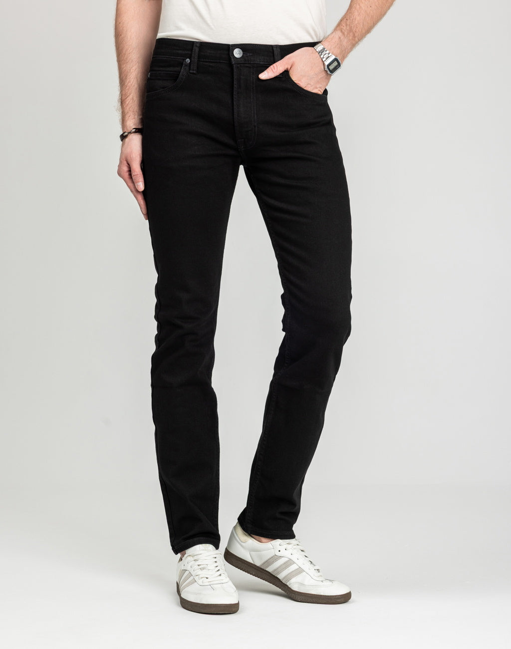 Męskie Spodnie Lee Rider Black Rinse 112117653