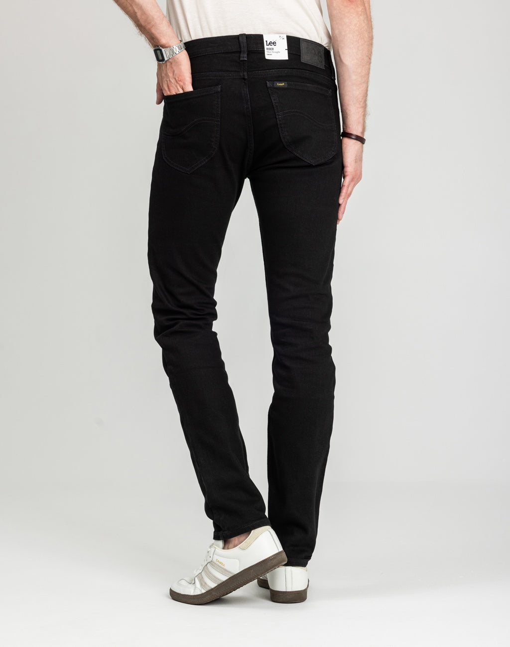 Męskie Spodnie Lee Rider Black Rinse 112117653
