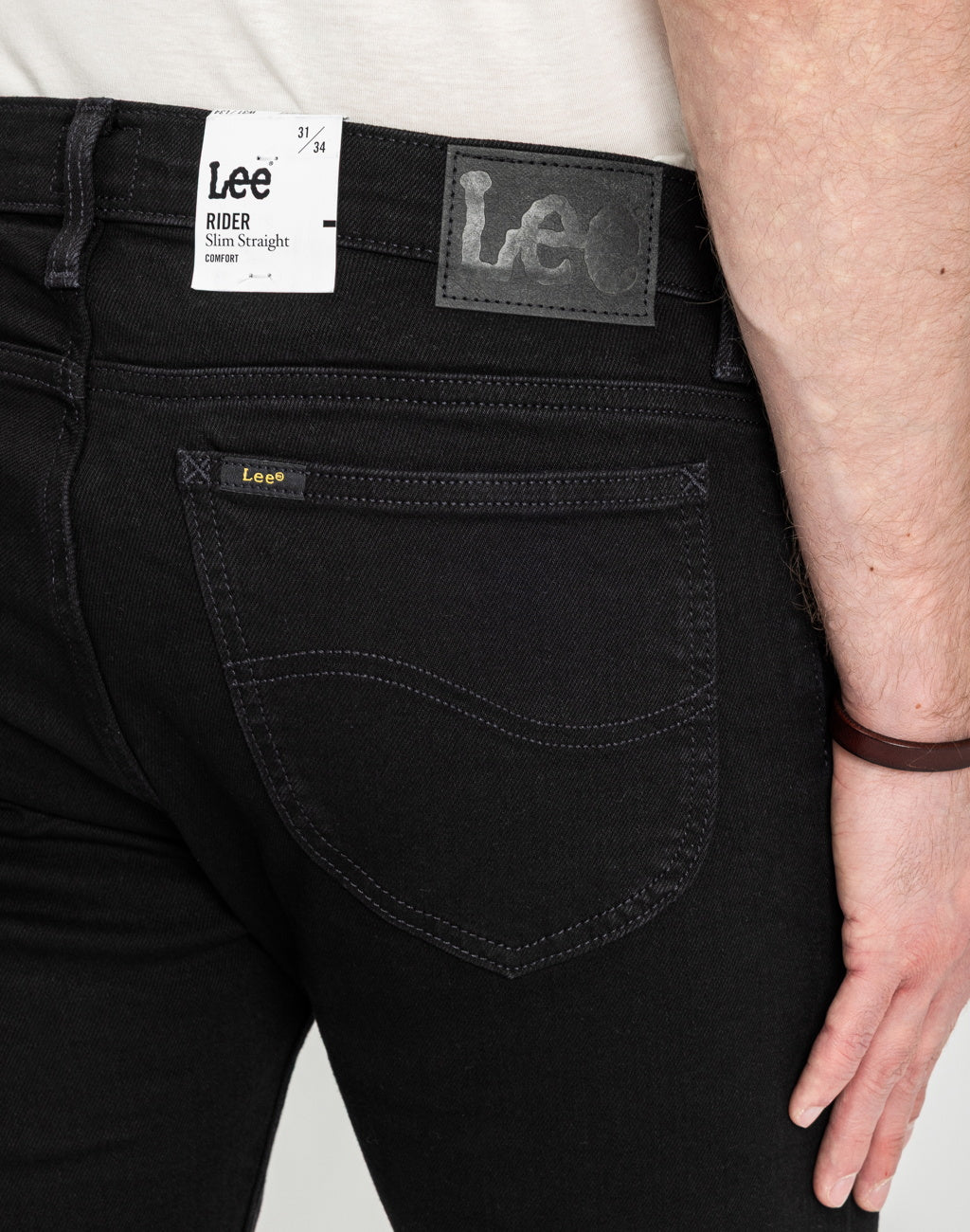 Męskie Spodnie Lee Rider Black Rinse 112117653