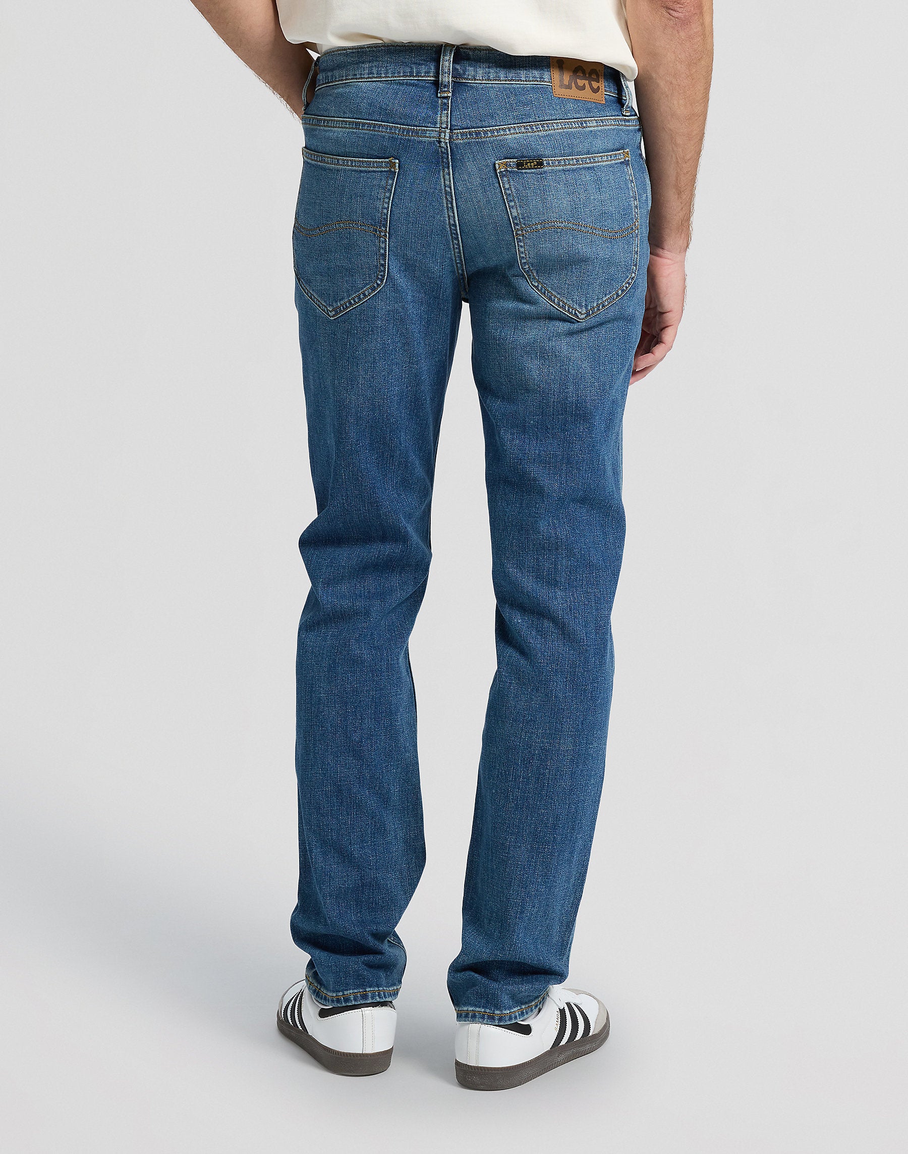 MESKIE SPODNIE LEE RIDER OCEAN BLUE 112376409